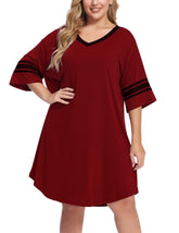 Camisola de dormir con escote en V Vestido de pijama